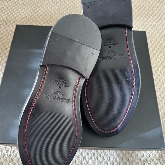 NWOT Zadig & Voltaire Black Leather Ankle Bootie with Studded Detail. - Picture 4 of 4